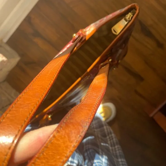 Brahmin leather Asher pink Hemingway pattern tote lightly used. - Picture 3 of 16